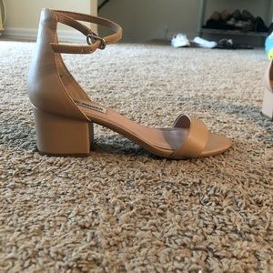 Worn once Steve Madden ankle strap leather heels
